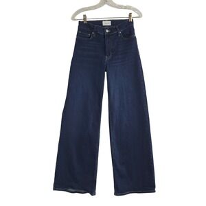 FRAME Le Slim Palazzo High Rise Wide Leg Flare Jeans Parkway Dark Wash 26